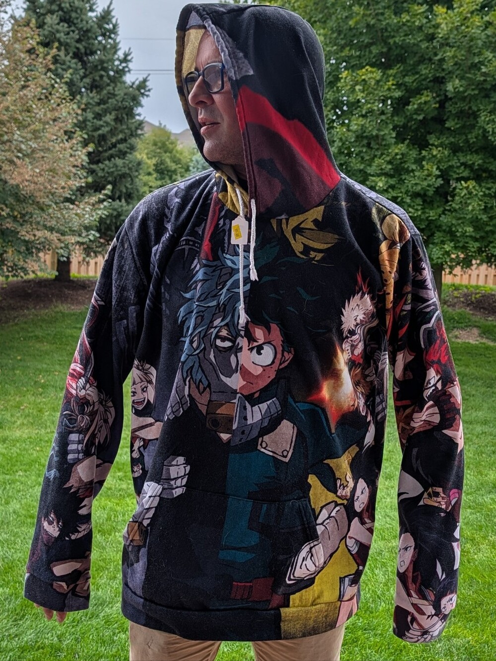 My Hero Academia Adult Black Graphic Pullover Hoodie